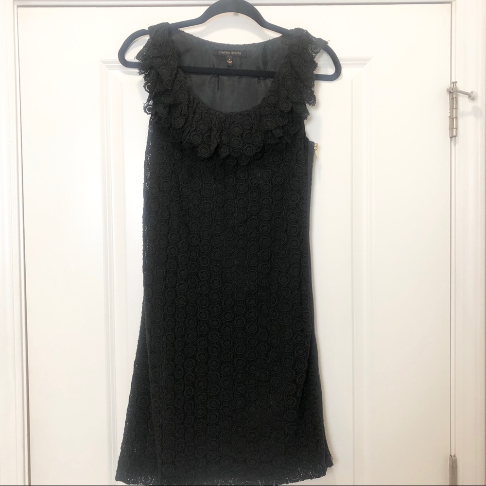 Cynthia Steffe Black Eyelet Summer Dress